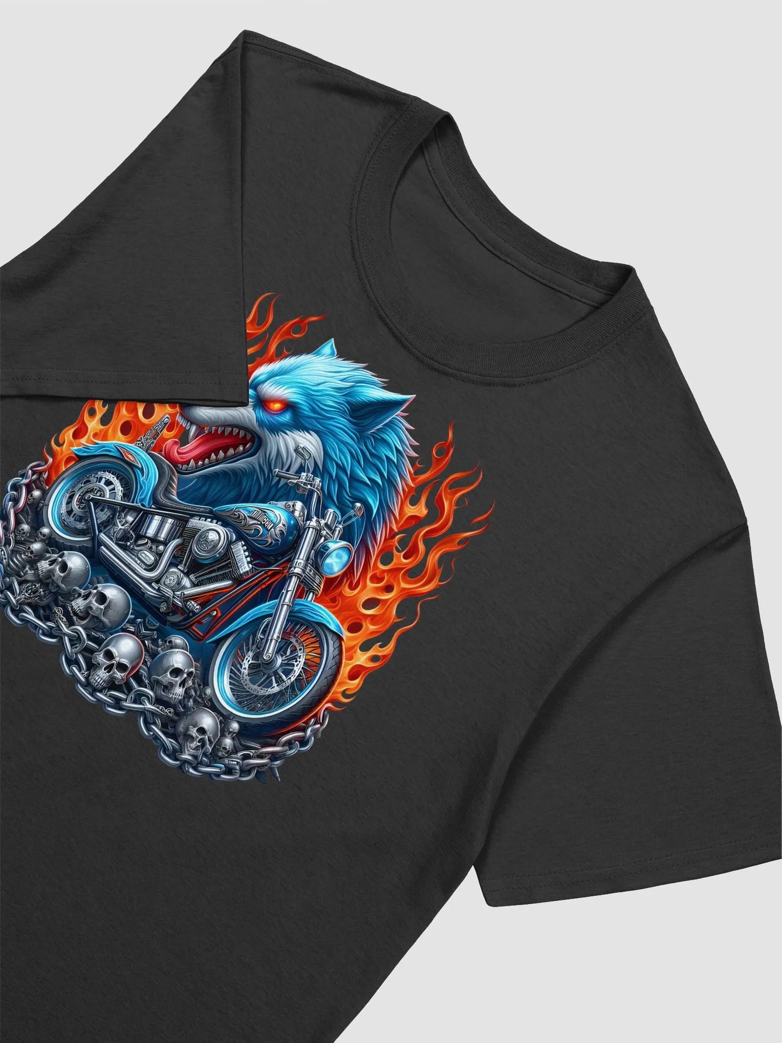 Rebel Wolf Motorcycle Blaze T-Shirt #32 product image (3)