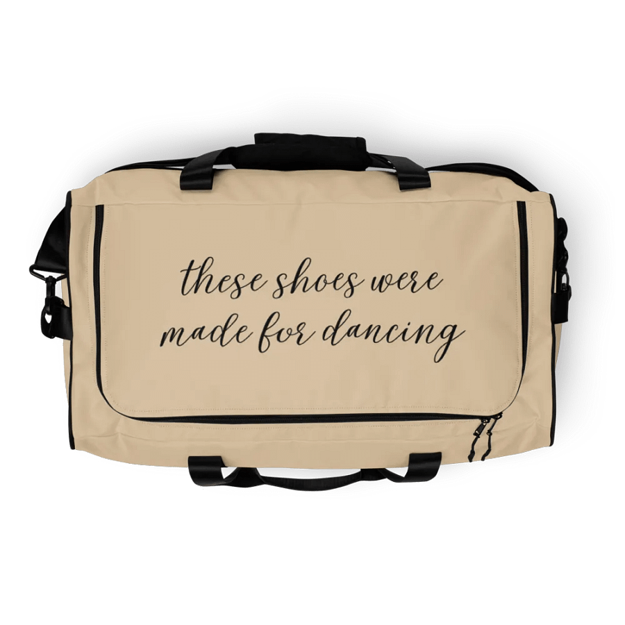 Large Dance Bag | Tan with Black Logo and Quote product image (2)