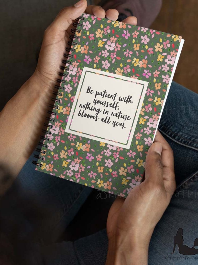 Be Patient with Yourself Inspirational Notebook product image (8)