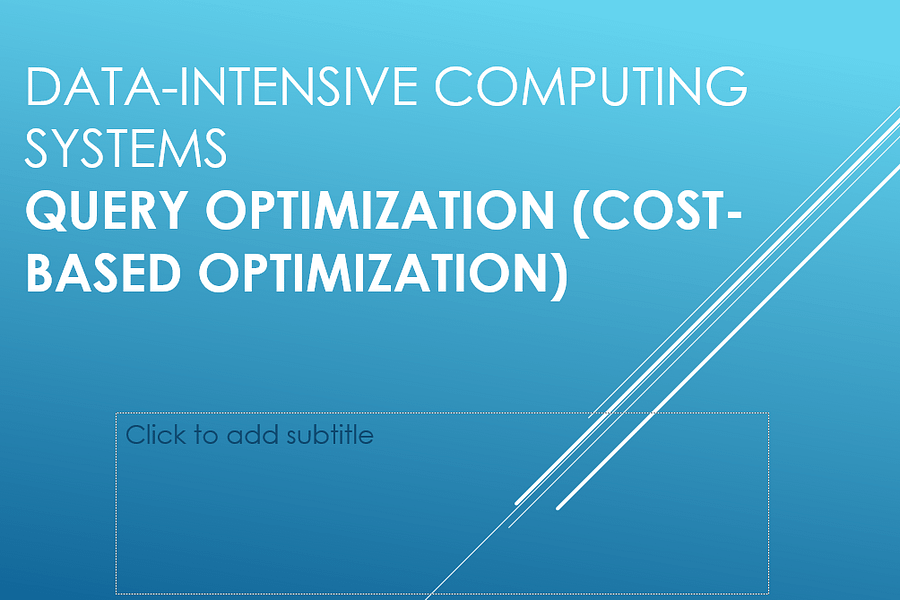 Query Optimization (Cost-based optimization) product image (1)