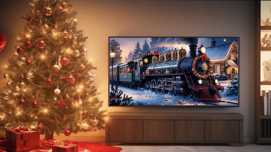 Mesmerizing Christmas Train A Nostalgic Winter Journey - Frame TV II product image (4)