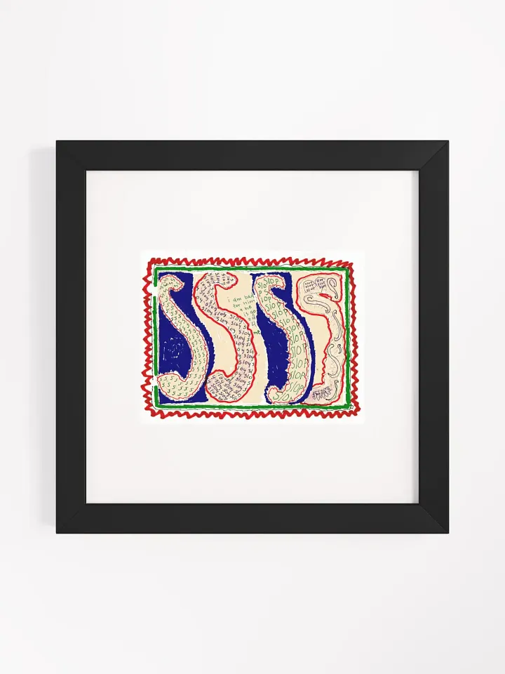 S's in bric brac Panel Card Print Framed product image (1)
