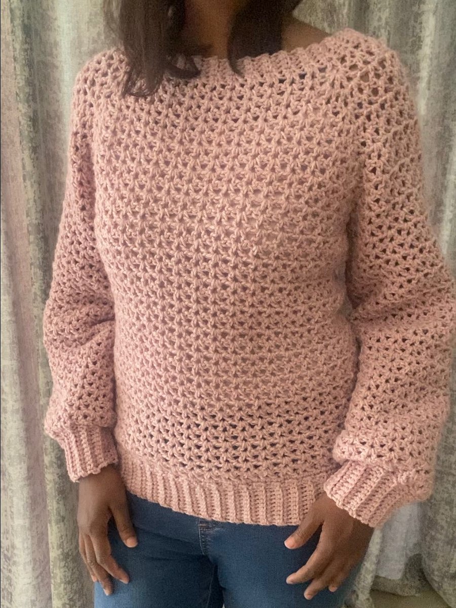 Crochet V Stitch Sweater or Top Written Pattern product image (3)