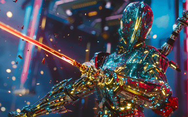 Neon Knight The Cyberpunk Warrior product image (1)