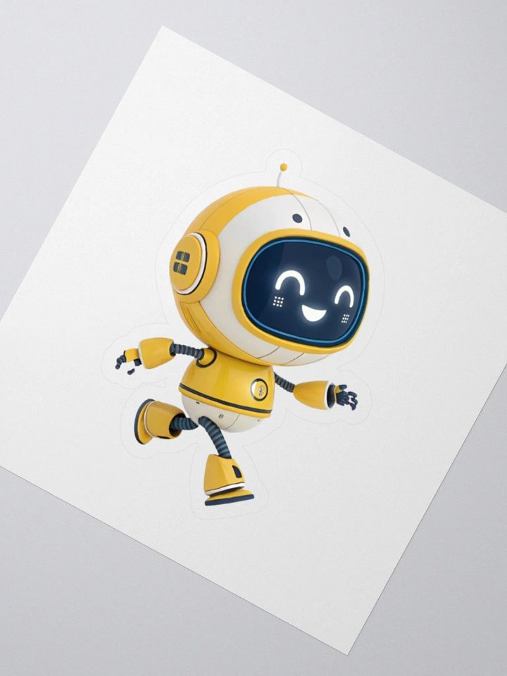 Happy Robot Kiss Cut Stickers product image (2)