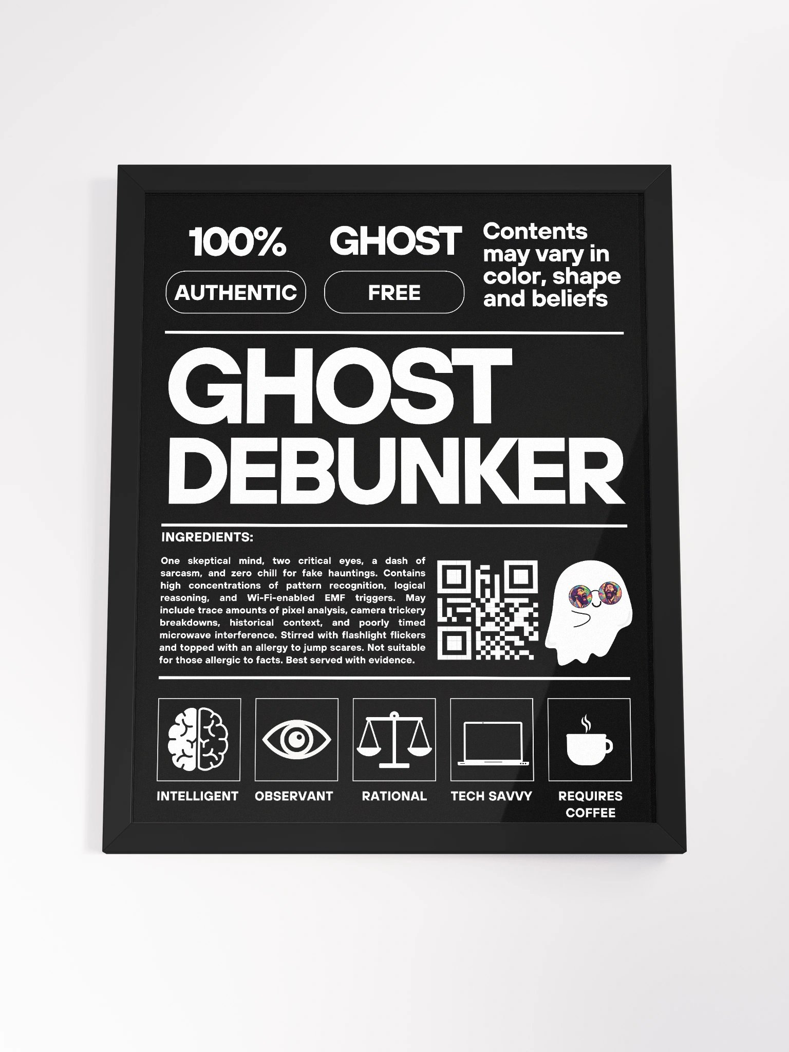 Ghost Debunker – Framed Poster product image (4)
