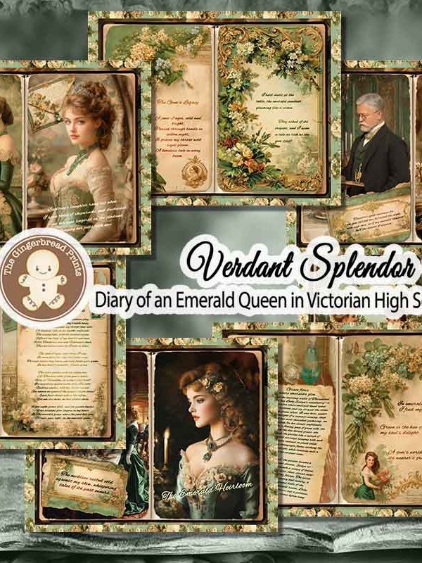 Verdant Splendor - Diary of an Emerald Queen Journal Digital Download product image (6)