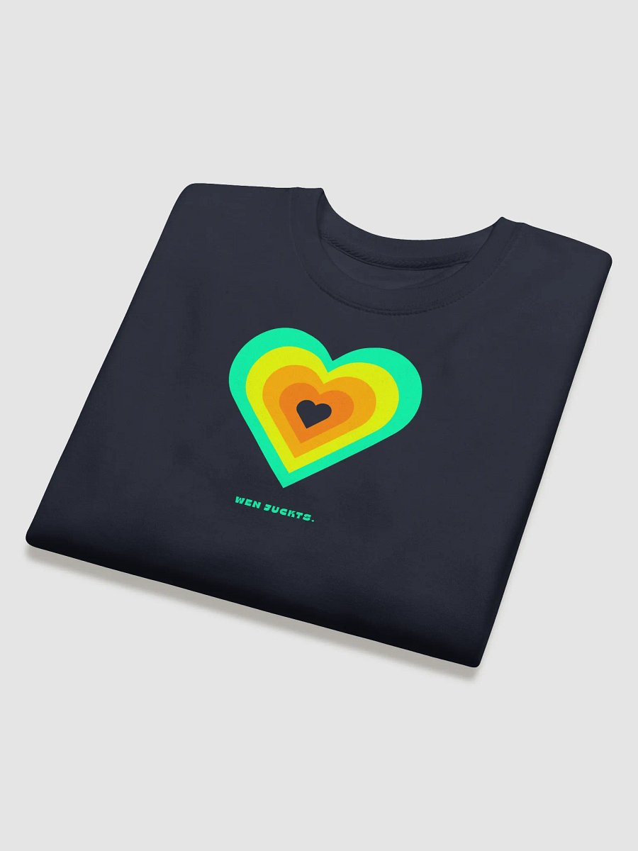 Cheaky heart Premium Sweatshirt "Wen juckts." - green orange product image (31)