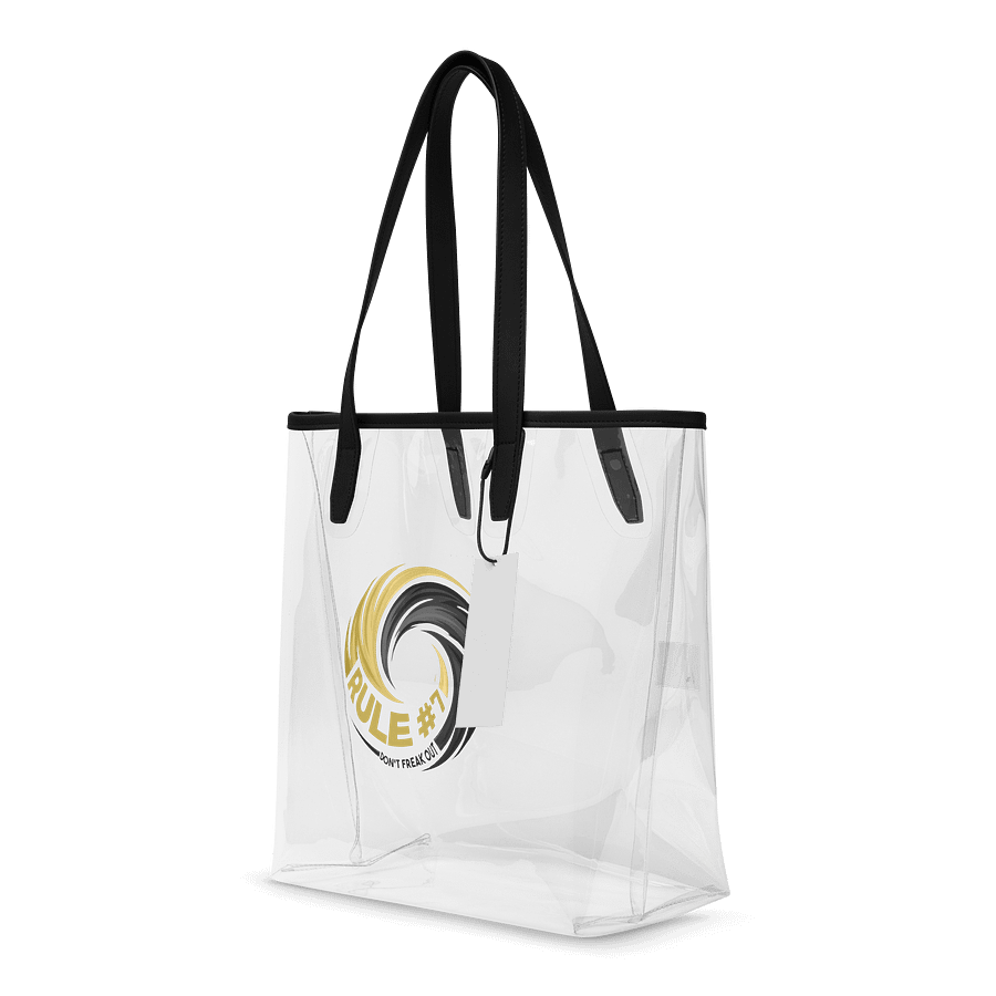 Rule #7 Clear Tote Bag Black and Gold product image (4)