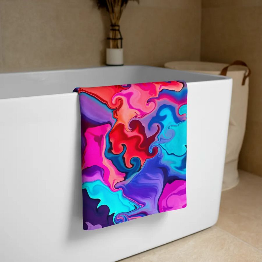 Multicoloured Abstract Art Towel product image (3)