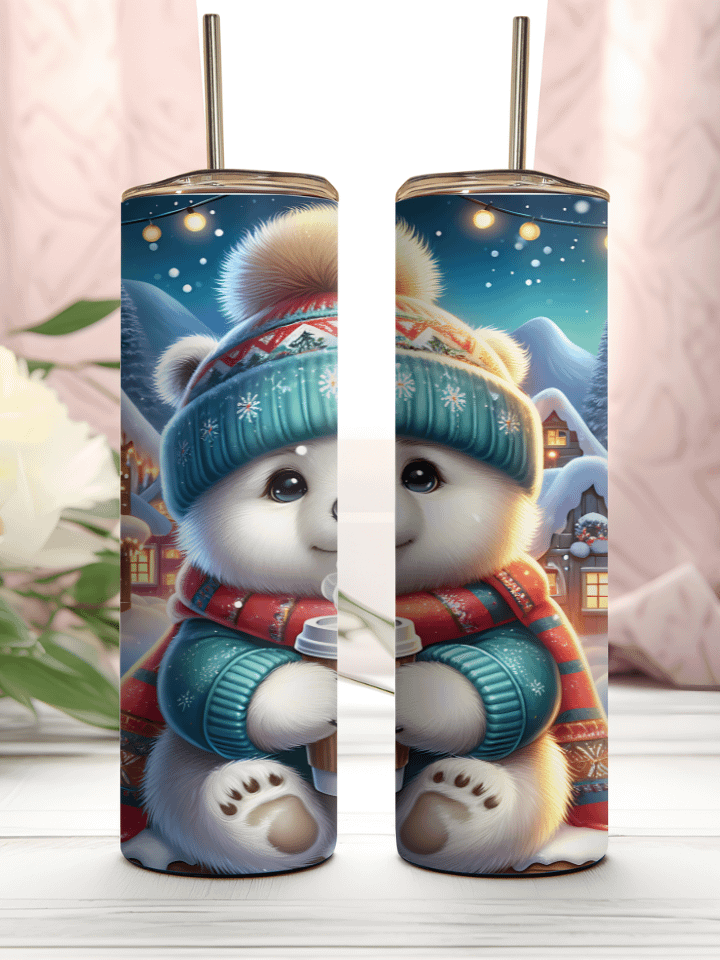 Cozy Winter Wonderland Baby Polar Bear Tumbler product image (1)