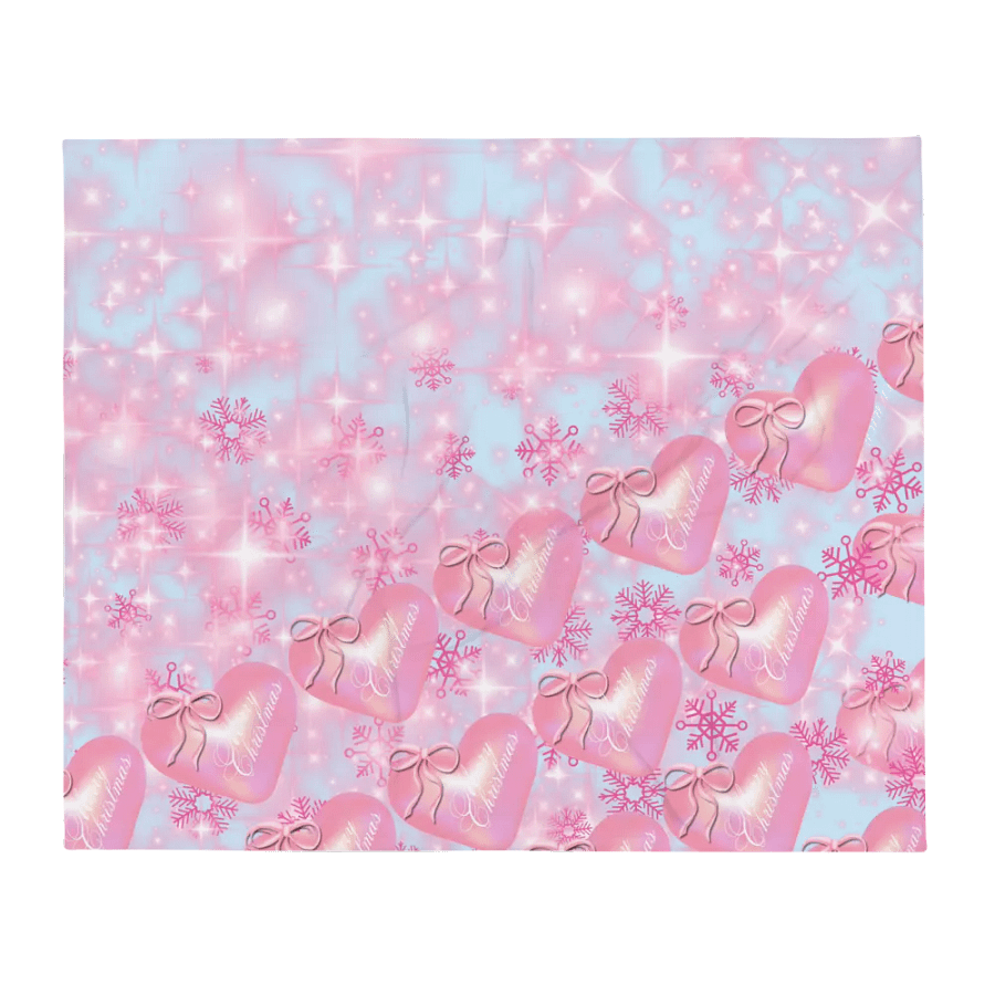 pink cuddly Christmas throw for decor moms wives friends girls product image (2)