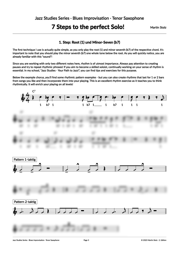 7 Steps to the perfect Blues-Solo - Tenor Saxophone product image (3)