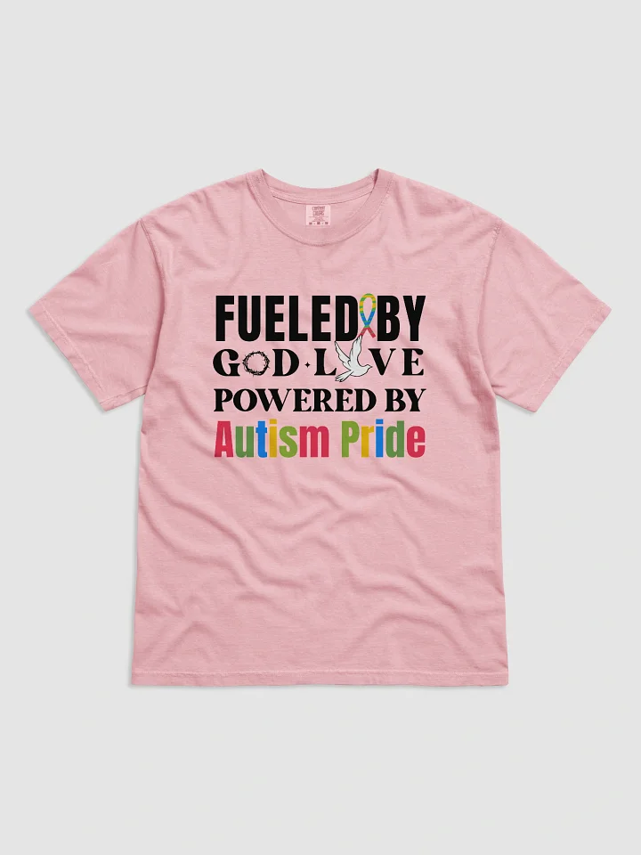 Fueled By God, Powered By Autism Pride, Autism Comfort Colors T-shirt product image (3)