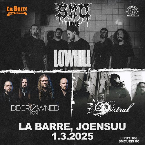 JOENSUU! We’re coming back and can’t wait to share the stage at @labarreravintola with the local heavy hitters in @decrownedt...