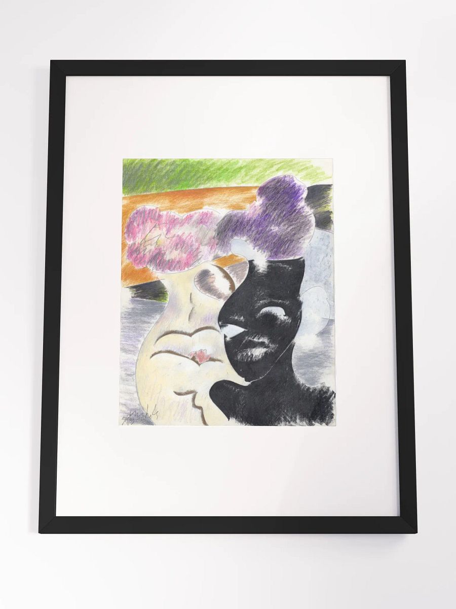 flowers in vases 1983 print framed product image (2)