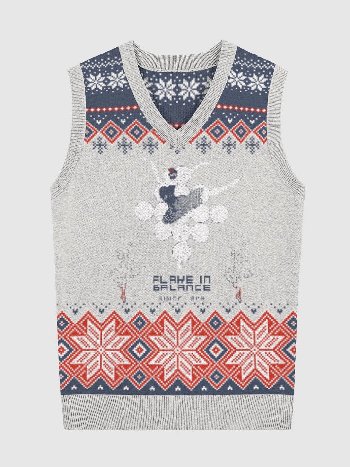 Flake in Balance Knitted V-Neck Vest product image (1)