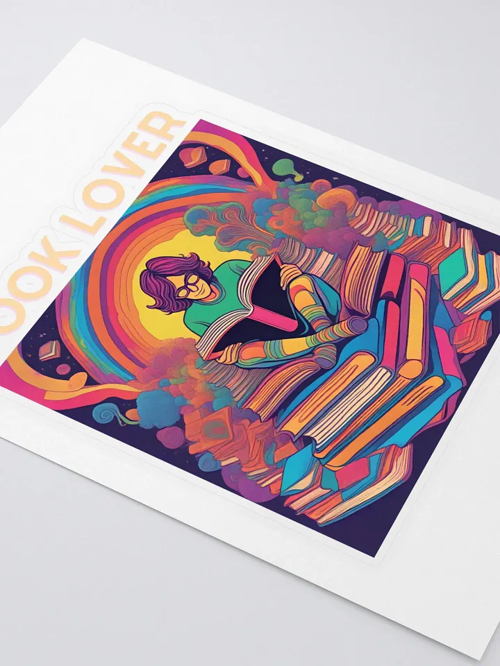 Psychedelic Book Lover Sticker product image (2)