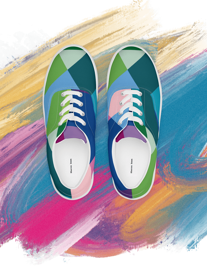 Kaleidoscope Harmony Men's Lace-Up Canvas Shoes product image (1)