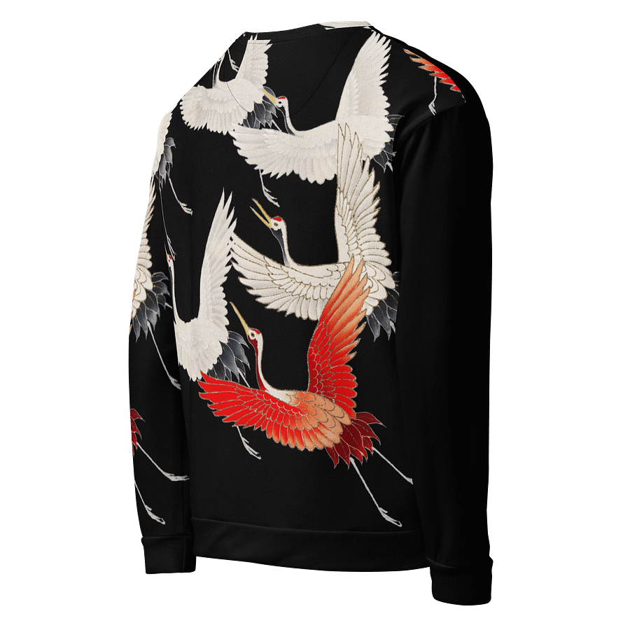 Flying Cranes All-Over Print Recycled Unisex Sweatshirt product image (5)