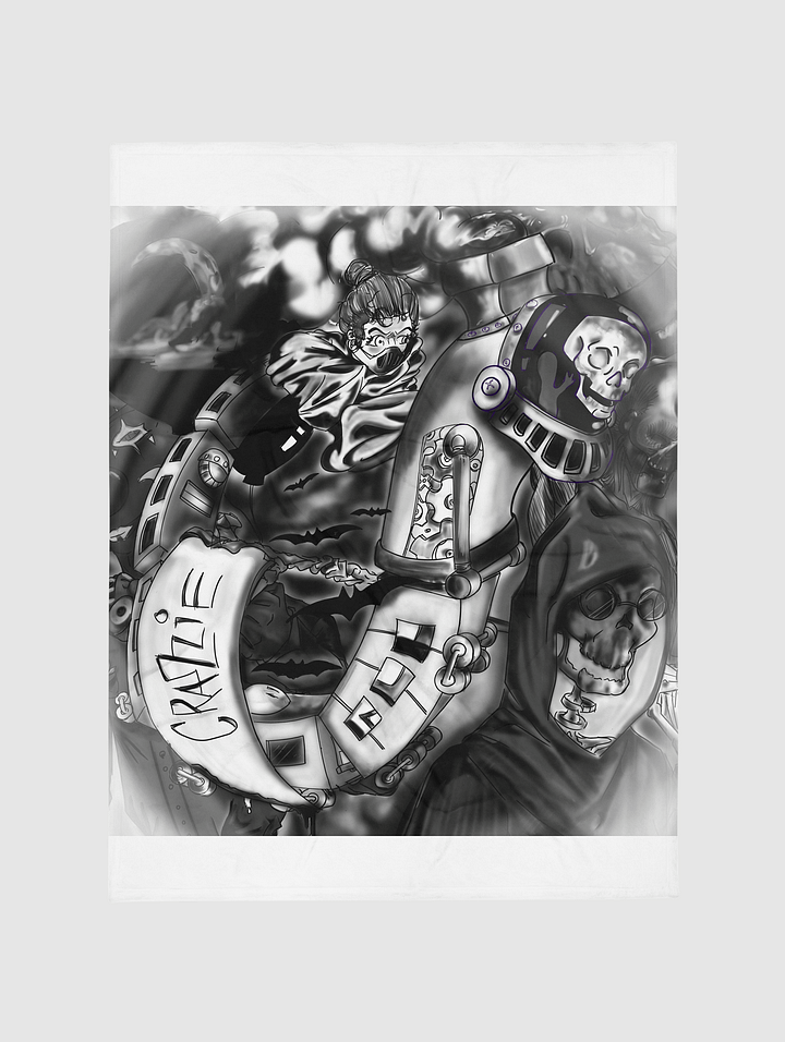 Crazzie Train Dark Edition Throw Blanket product image (1)
