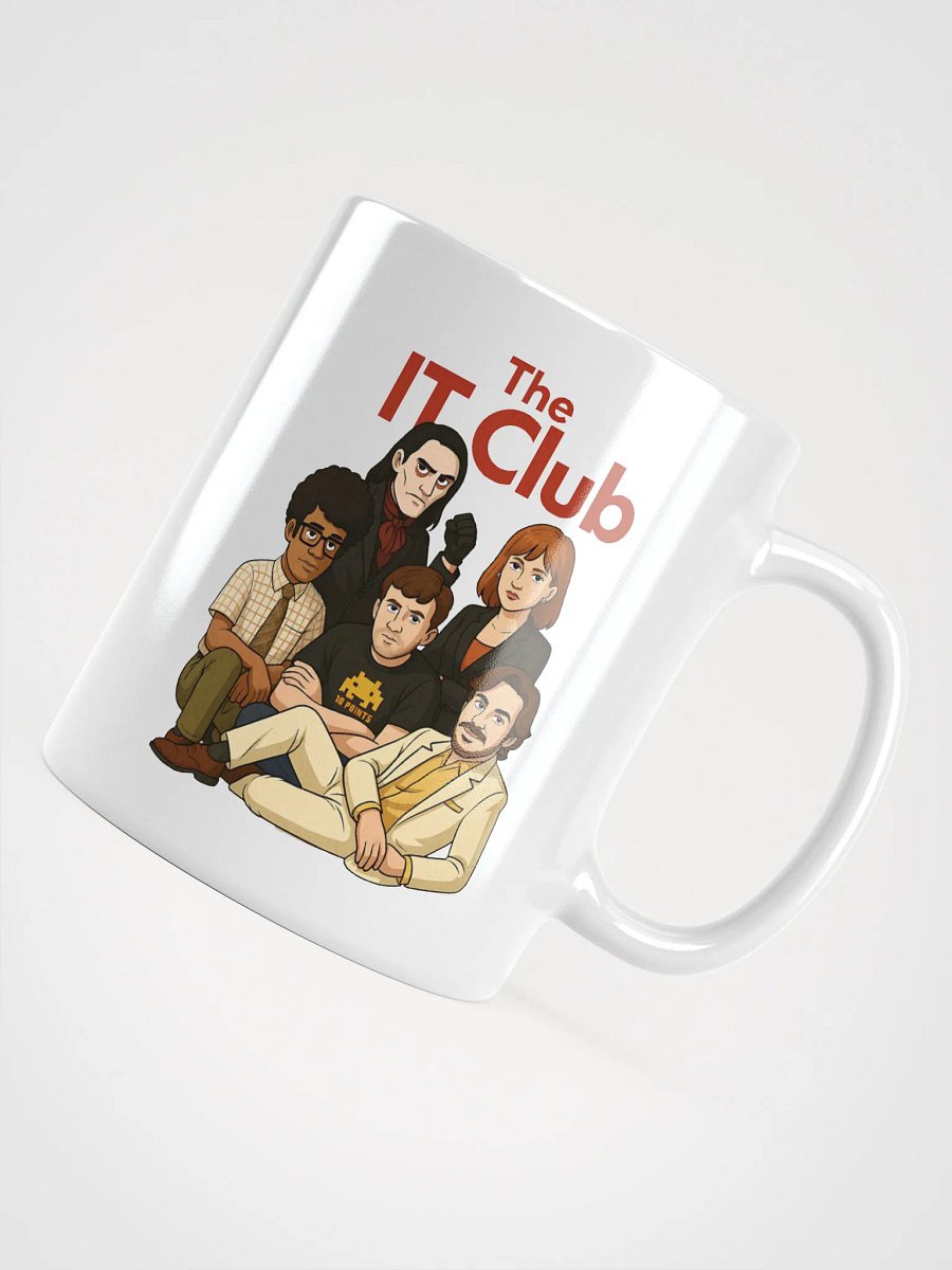 The IT Club Mug – White Glossy Retro Sitcom Parody Gift Mug product image (4)