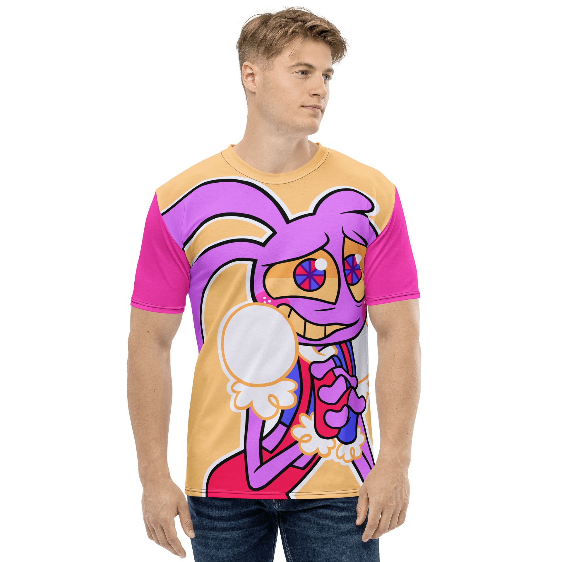 A Little Bit Bad - JAMMI All Over Short Sleeve (Pink/White) product image (1)