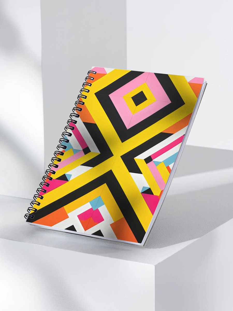 Vibrant Geometric Dreams Spiral Notebook product image (3)