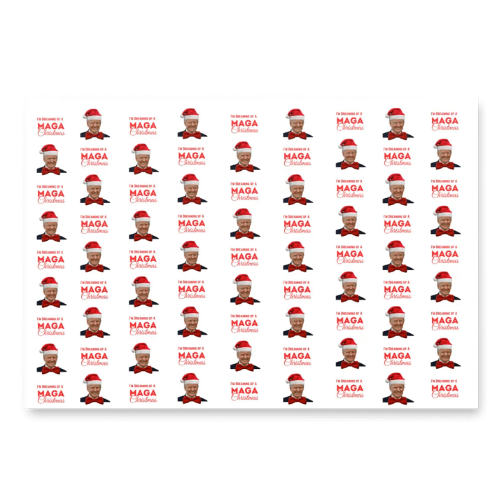Trump Christmas Wrap: ‘I’m Dreaming of a MAGA Christmas’ 3-Sheet Pack! product image (2)