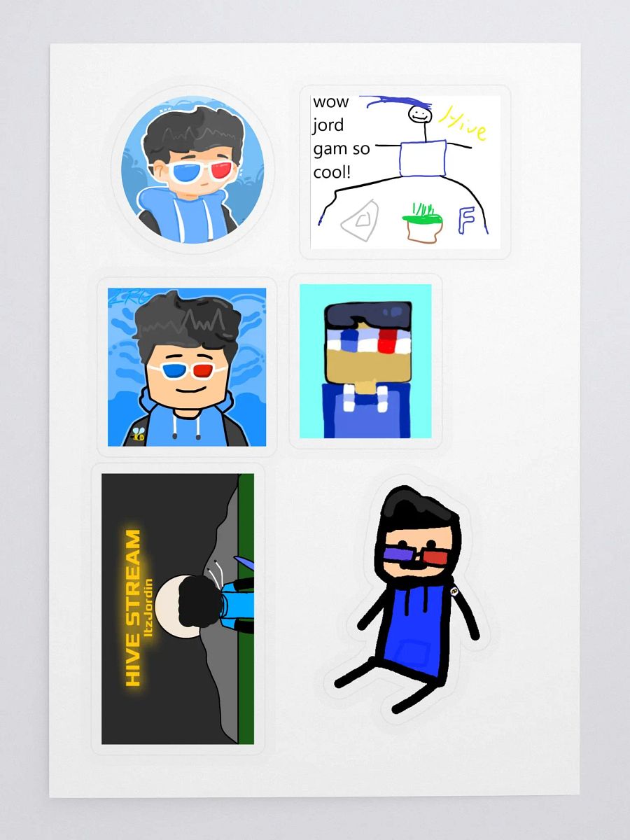 ItzJordinYT sticker Sheet (40% OFF!) product image (3)