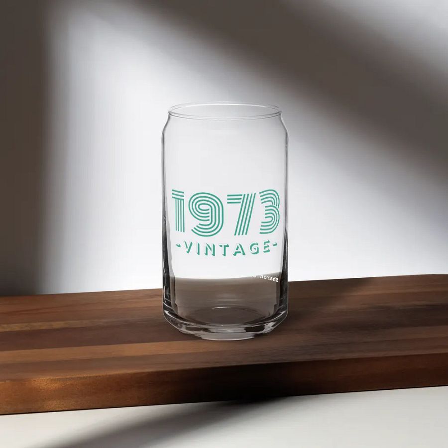 Vintage 1973 Can-Shaped Glass product image (5)