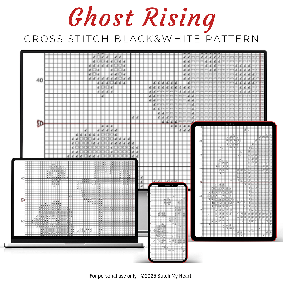 Ghost Rising Cross Stitch Pattern product image (4)