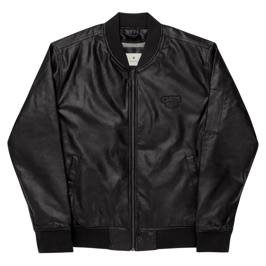 Midnight Classic Faux Leather Bomber Jacket product image (8)