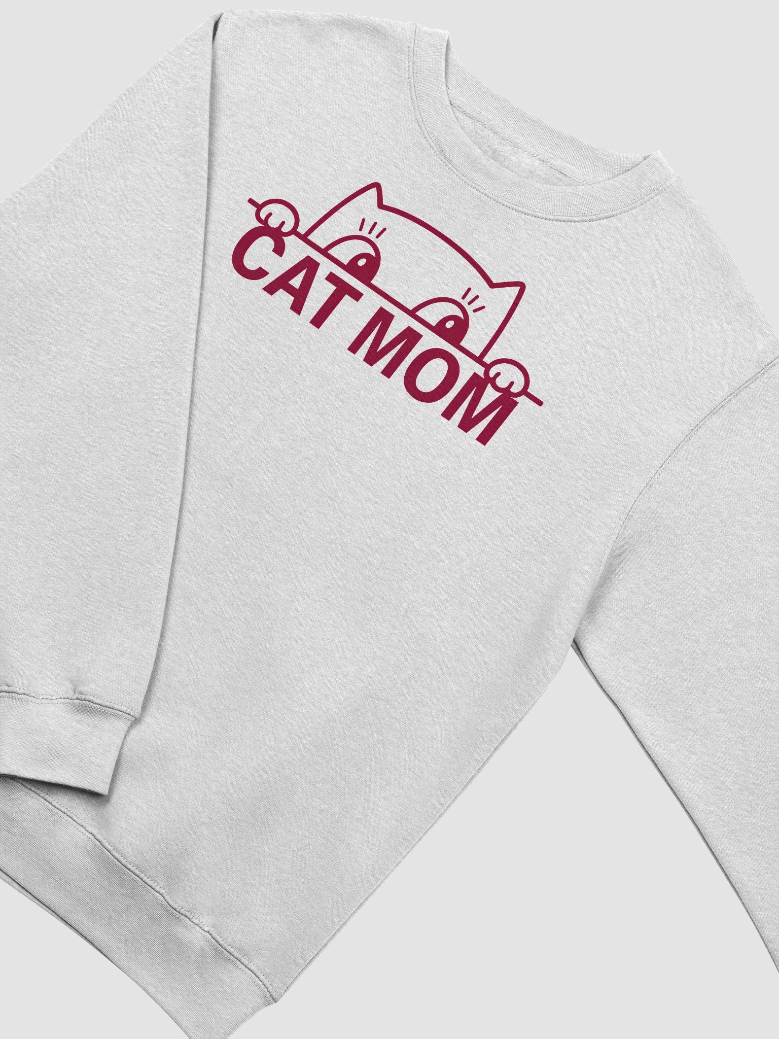 Funny Cat Mom Sweatshirt – Minimalist Peeking Kitty Pullover for Pet Moms product image (2)