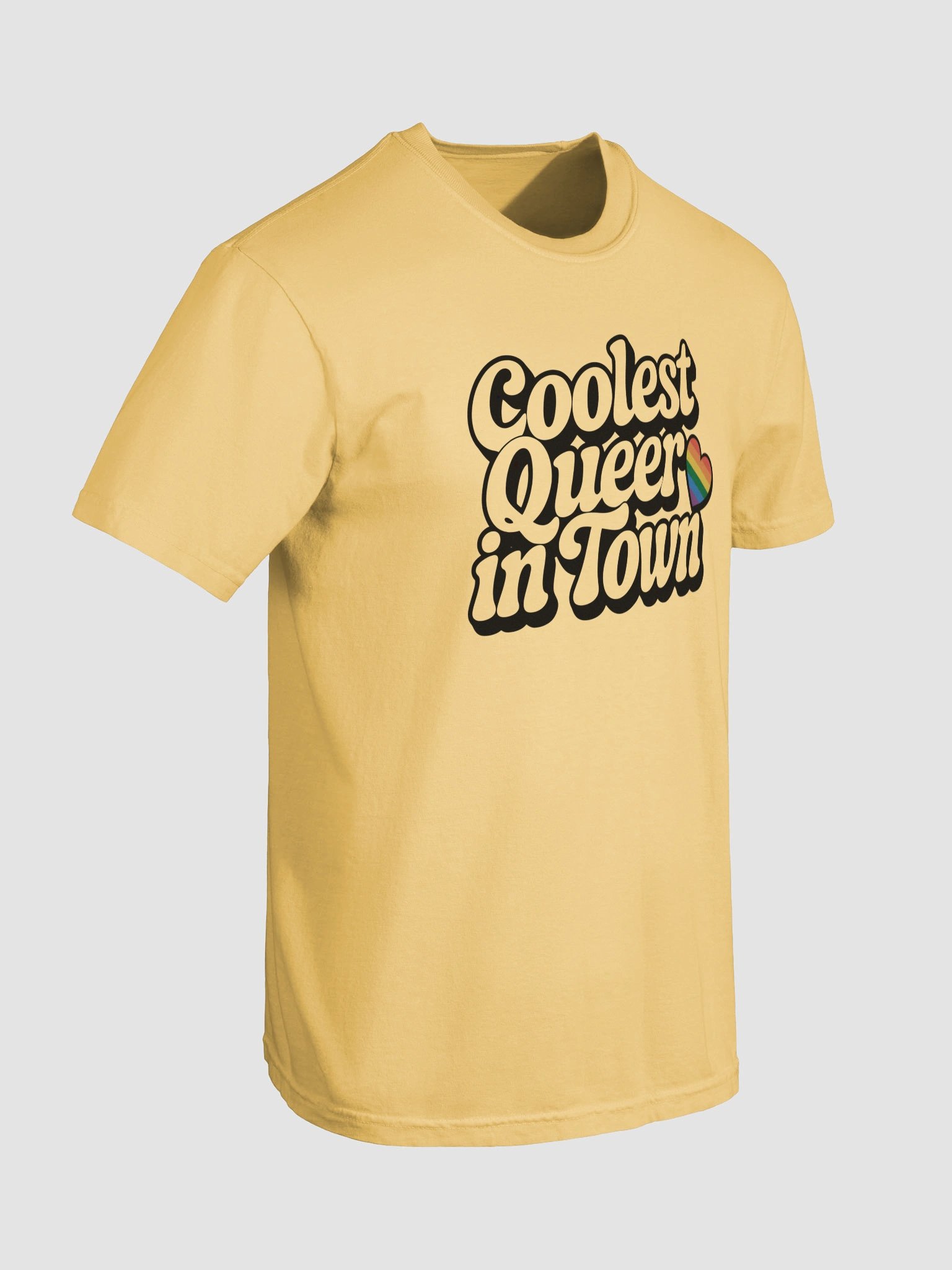 Coolest Queer in Town Rainbow Heart T-Shirt product image (56)