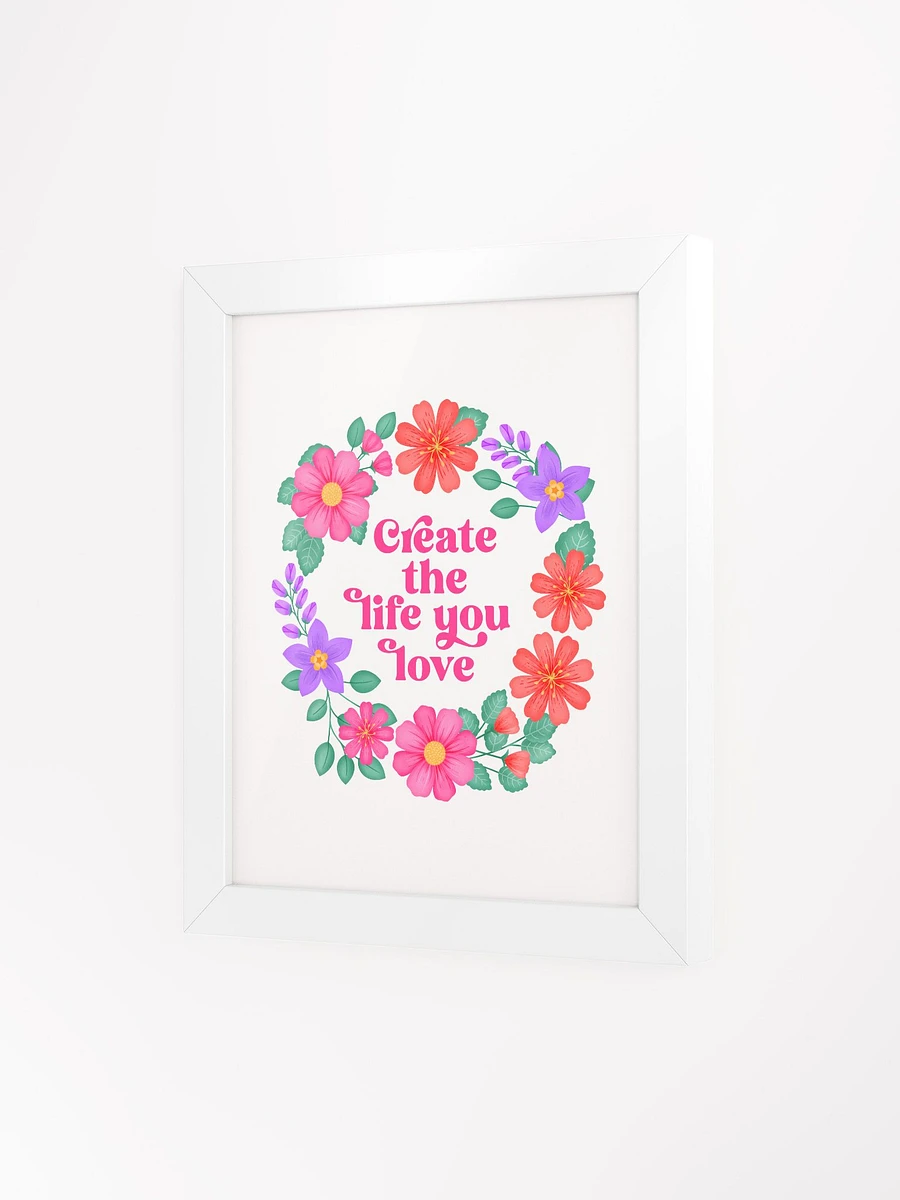 Create the life you love - Motivational Wall Art White product image (3)