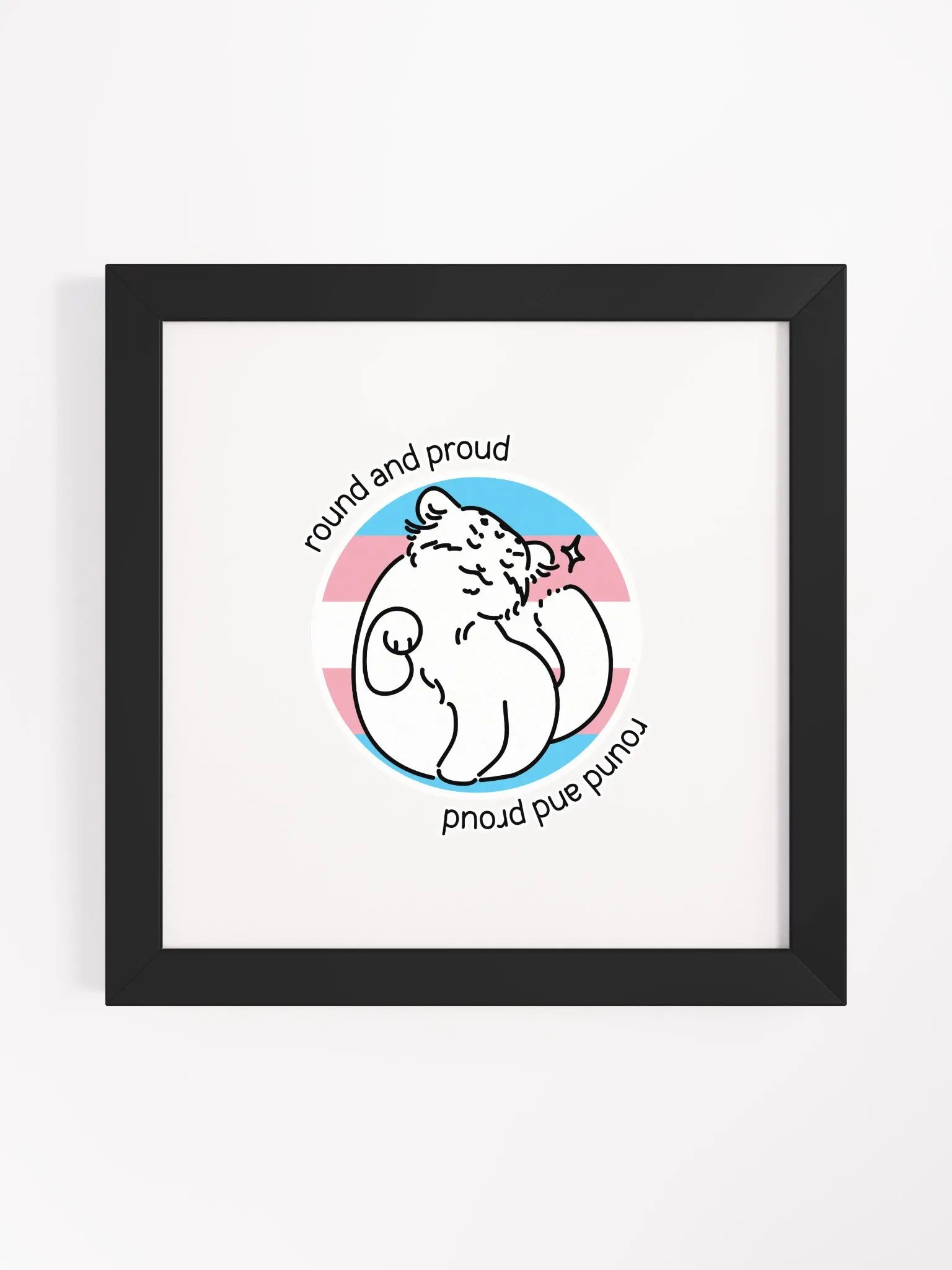 Round and Proud Manul Transgender Version - Framed Print product image (3)