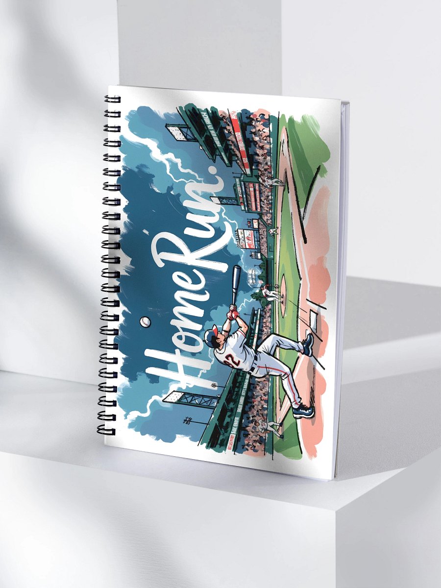 Baseball Home Run Action: Crowd Roaring Spiral Notebook product image (4)