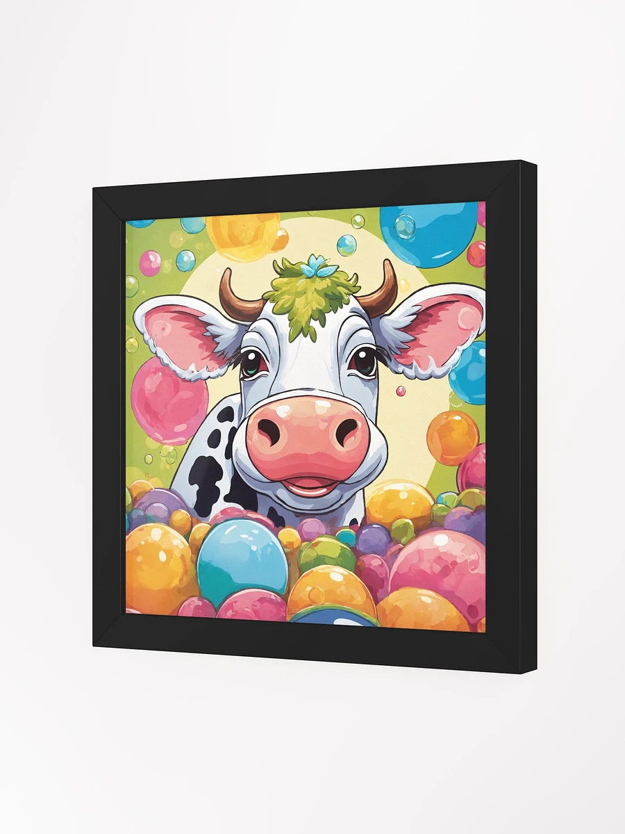 Candy Bubbles Cow Framed Art print product image (1)