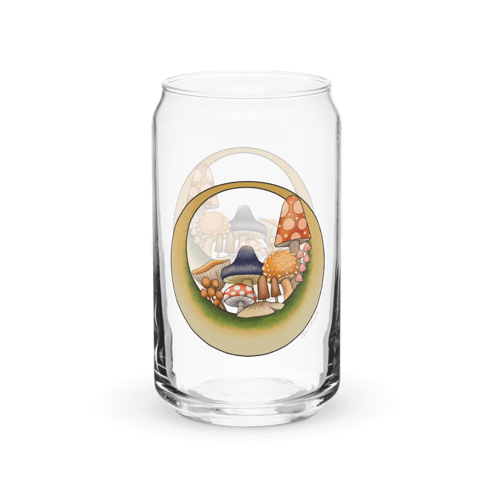 Moonie Shrooms 16 oz glass with or without lid/straw product image (1)