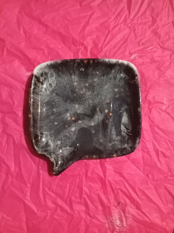 Black Marble Quote Soap Dish product image (1)