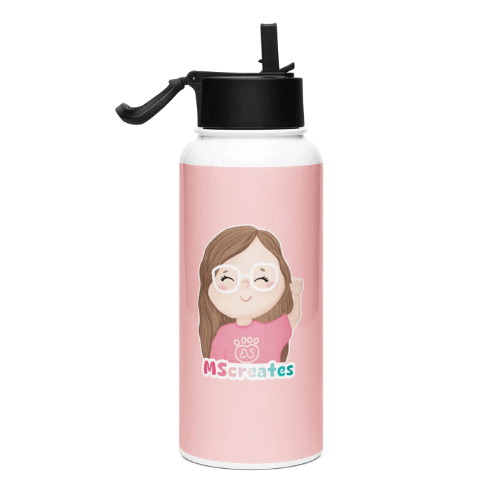 MScreates Water Bottle Pink product image (1)