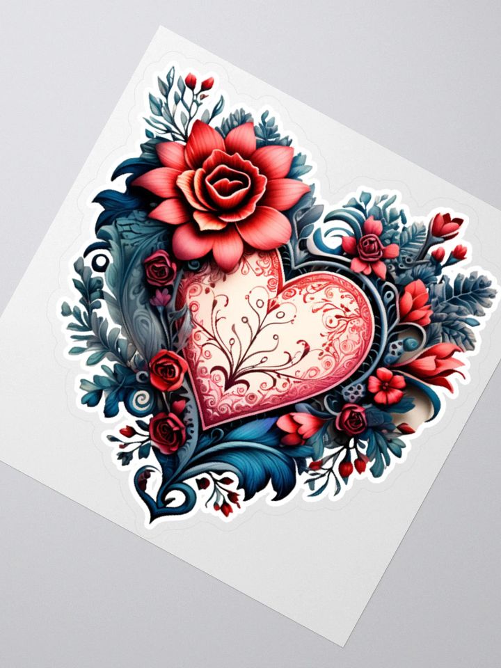Victorian Valentines Day Heart Sticker product image (2)