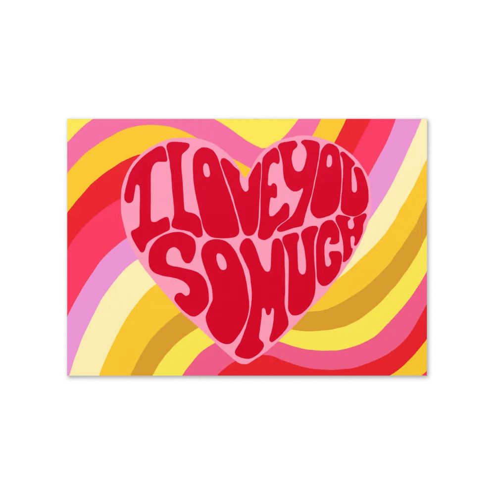 I Love You So Much retro landscape greeting card product image (8)