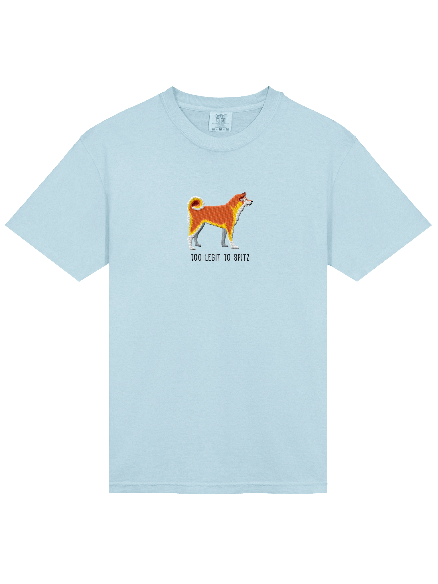 Too Legit to Spitz T-Shirt(Embroidered) of a Japanese Akita Inu product image (53)