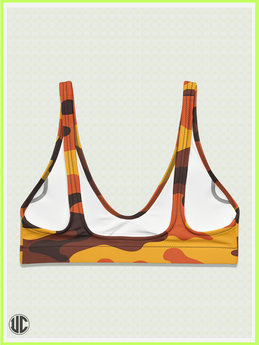 UnkoCon – Savage Sunset Orange Camo Bikini Top product image (2)