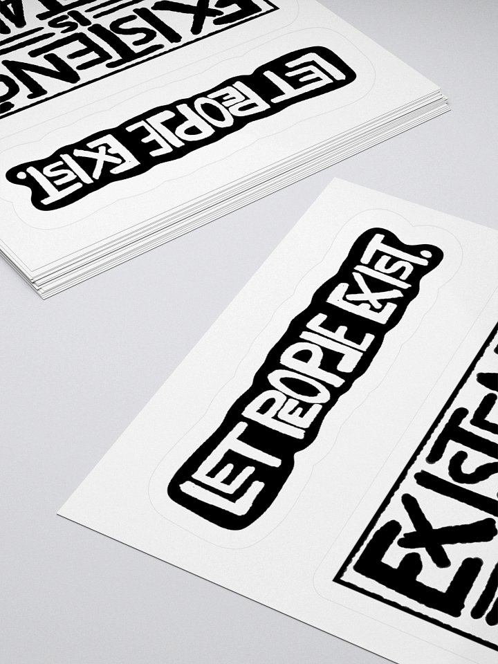 EXISTANCE IS RESISTANCE. Sticker - Set of 2 product image (2)