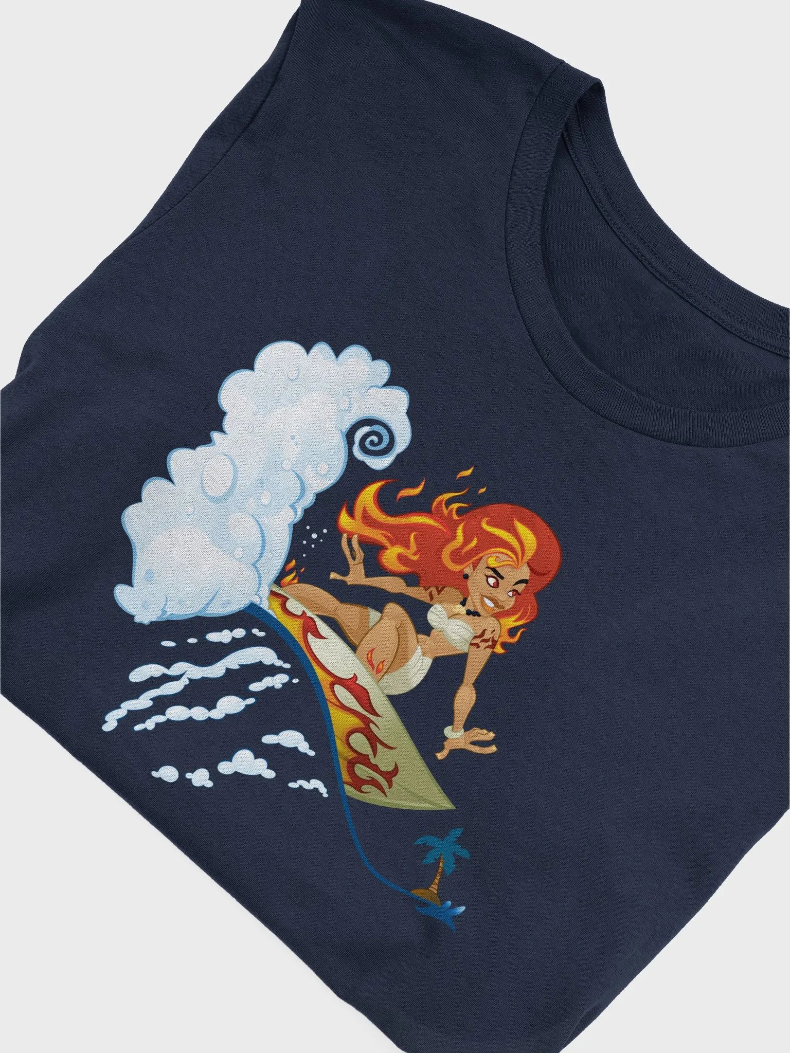 Retro Pin-Up Surfin' Pele Cartoon product image (10)