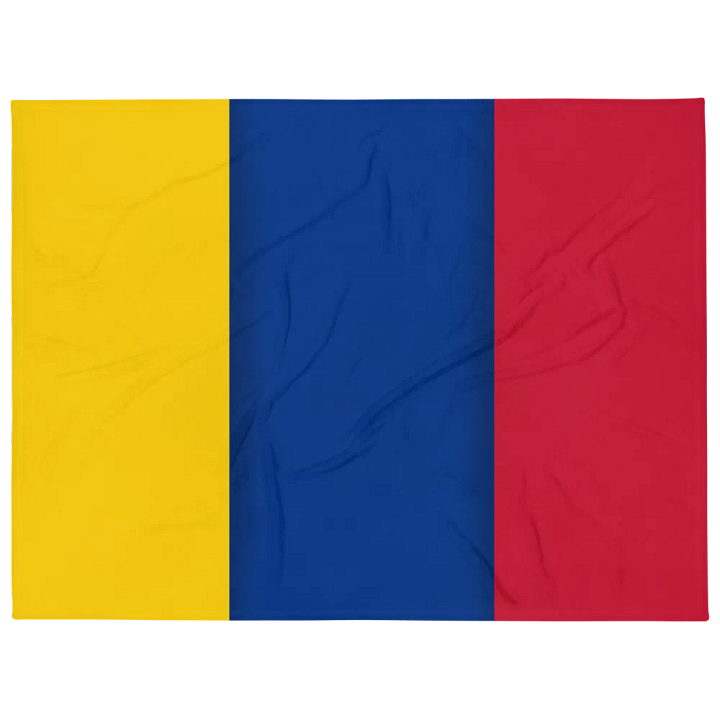 Yellow Blue Red Flag Colored Throw Blanket product image (1)