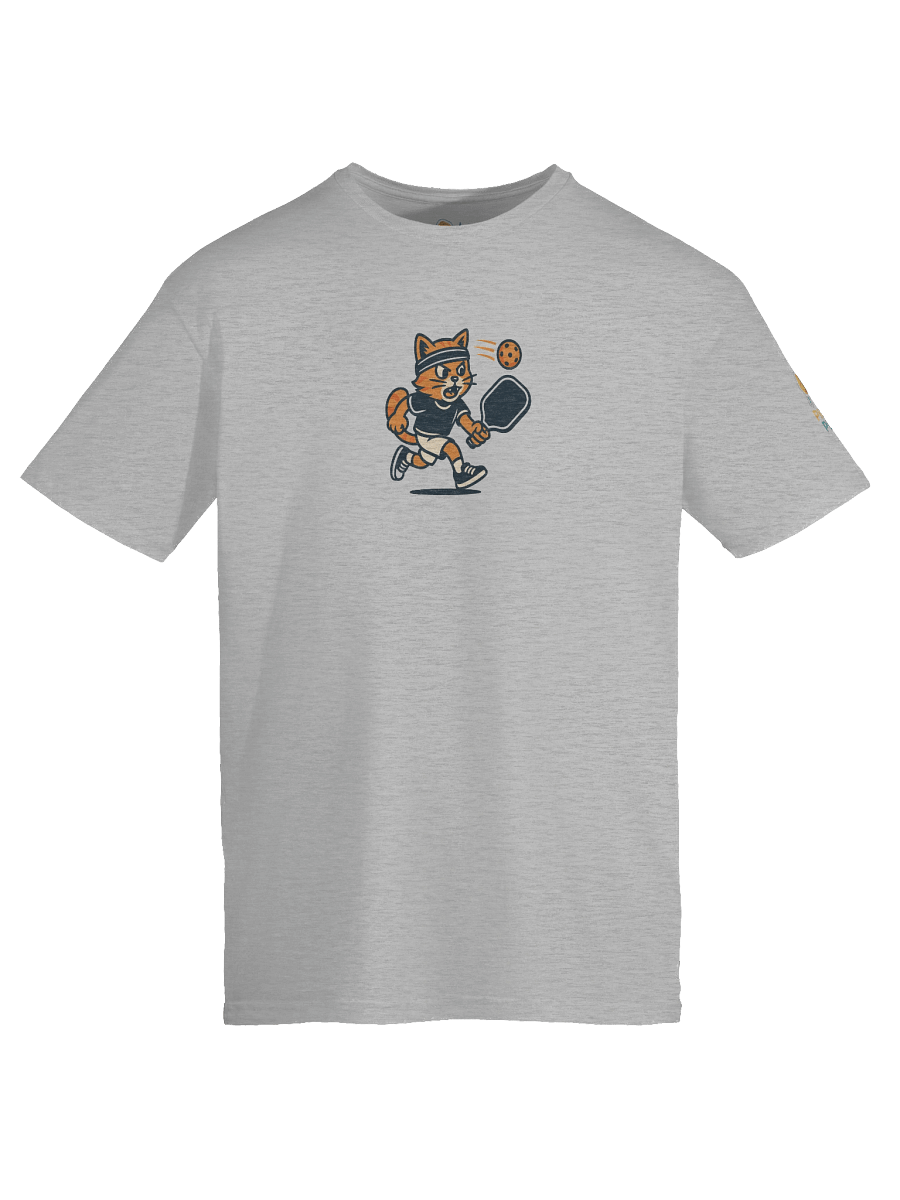 Pickleball Power Cat T-Shirt – Funny Unisex Tee with Fierce Orange Tabby Pickleball Smash Chest Print product image (9)